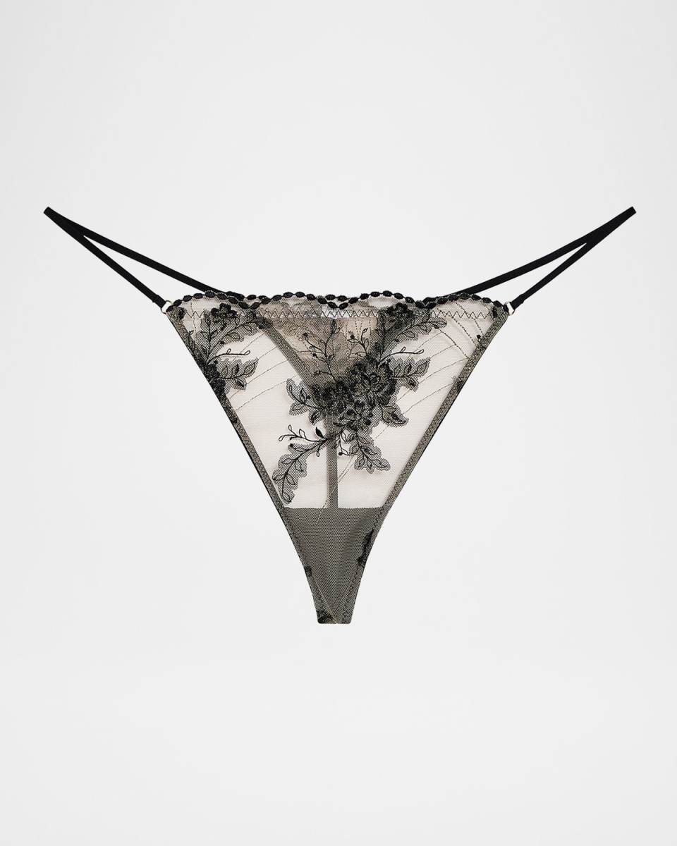 Midnight Soiree Embroidered Low-Rise Tong